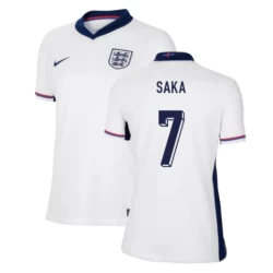 Damska Koszulka Bukayo Saka #7 Anglia Mistrzostwa Europy 2024 Domowa