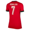 Damska Koszulka Cristiano Ronaldo #7 Portugalia Mistrzostwa Europy 2024 Domowa