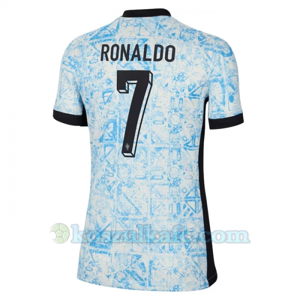 Damska Koszulka Cristiano Ronaldo #7 Portugalia Mistrzostwa Europy 2024 Wyjazdowa