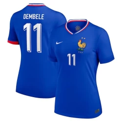 Damska Koszulka Dembele #11 Francja Mistrzostwa Europy 2024 Domowa