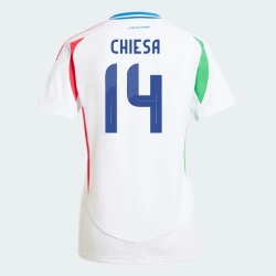 Damska Koszulka Federico Chiesa #14 Włochy Mistrzostwa Europy 2024 Wyjazdowa