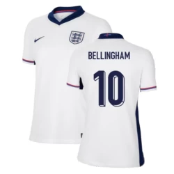 Damska Koszulka Jude Bellingham #10 Anglia Mistrzostwa Europy 2024 Domowa