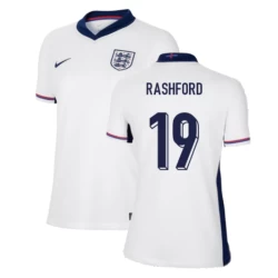 Damska Koszulka Marcus Rashford #19 Anglia Mistrzostwa Europy 2024 Domowa