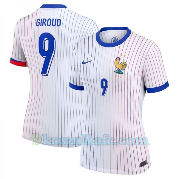 Damska Koszulka Olivier Giroud #9 Francja Mistrzostwa Europy 2024 Wyjazdowa