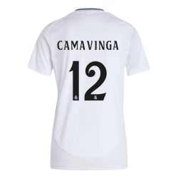 Damska Koszulka Real Madryt Eduardo Camavinga #12 2024-25 Domowa