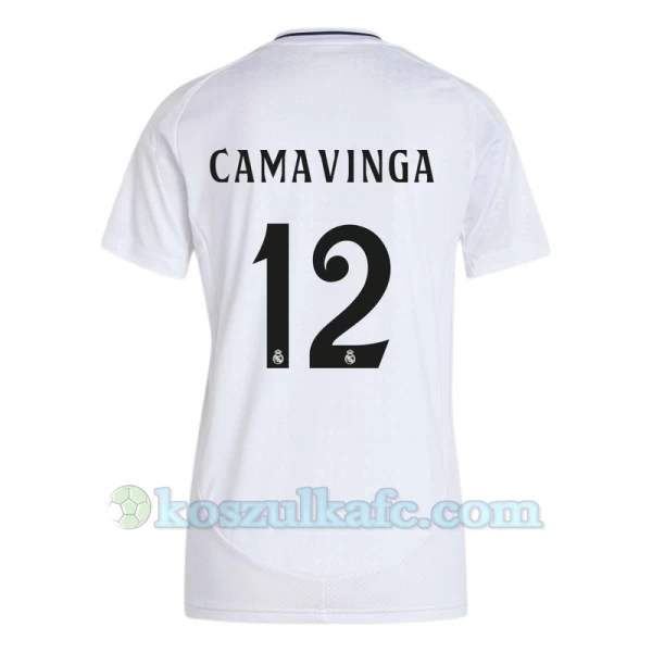 Damska Koszulka Real Madryt Eduardo Camavinga #12 2024-25 Domowa