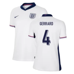 Damska Koszulka Steven Gerrard #4 Anglia Mistrzostwa Europy 2024 Domowa