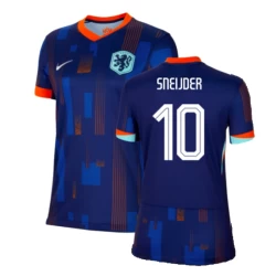 Damska Koszulka Wesley Sneijder #10 Holandia Mistrzostwa Europy 2024 Wyjazdowa