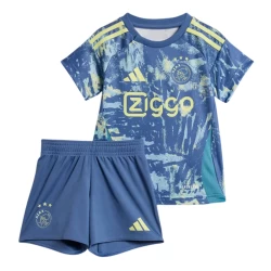 Dzieci AFC Ajax Amsterdam Strój Piłkarski Koszulka 2024-25 Wyjazdowa