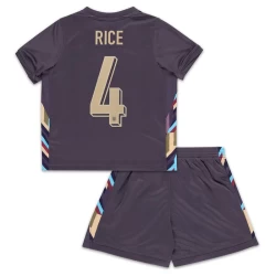 Dzieci Declan Rice #4 Strój Piłkarski Koszulka + Spodenki Anglia Mistrzostwa Europy 2024 Wyjazdowa