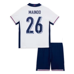Dzieci Kobbie Mainoo #26 Strój Piłkarski Koszulka + Spodenki Anglia Mistrzostwa Europy 2024 Domowa