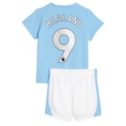 Dzieci Koszulka + Spodenki Manchester City Erling Haaland #9 2023-24 Domowa