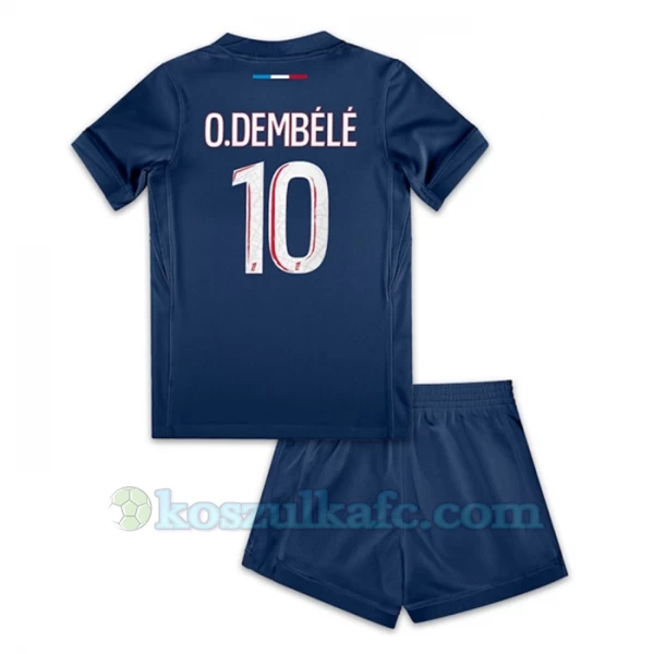 Dzieci Koszulka + Spodenki Paris Saint-Germain PSG Ousmane Dembélé #10 2024-25 Domowa