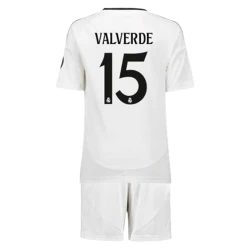 Dzieci Koszulka + Spodenki Real Madryt Federico Valverde #15 2024-25 Domowa