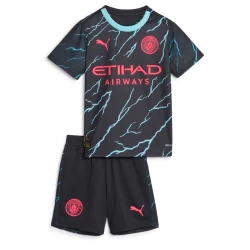 Dzieci Koszulki Piłkarskie Manchester City 2023-24 Alternatywna