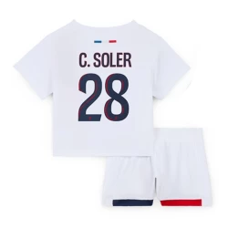 Dzieci Paris Saint-Germain PSG Strój Piłkarski Koszulka C.Soler #28 2024-25 Wyjazdowa