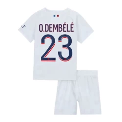 Dzieci Paris Saint-Germain PSG Strój Piłkarski Koszulka Ousmane Dembélé #23 2023-24 Wyjazdowa