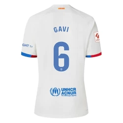 FC Barcelona Koszulka Piłkarska 2023-24 Gavi #6 Wyjazdowa Męska