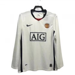 Koszulka Manchester United Retro 2008-09 Wyjazdowa Męska Długi Rękaw