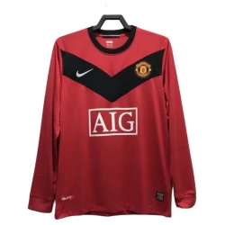 Koszulka Manchester United Retro 2009-10 Domowa Męska Długi Rękaw