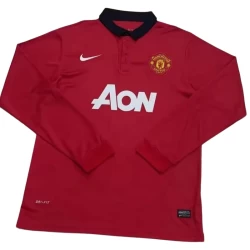 Koszulka Manchester United Retro 2013-14 Domowa Męska Długi Rękaw