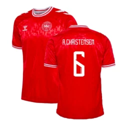 Koszulka Piłkarska A.Christensen #6 Dania Mistrzostwa Europy 2024 Domowa Męska