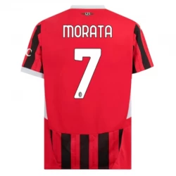 Koszulka Piłkarska AC Milan Alvaro Morata #7 2024-25 Domowa Męska