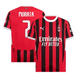 Koszulka Piłkarska AC Milan Alvaro Morata #7 2024-25 UCL Domowa Męska