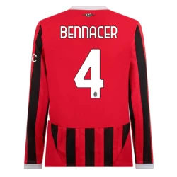 Koszulka Piłkarska AC Milan Bennacer #4 2024-25 Domowa Męska Długi Rękaw
