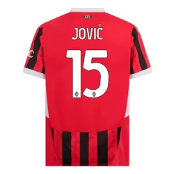 Koszulka Piłkarska AC Milan Jovic #15 2024-25 Domowa Męska
