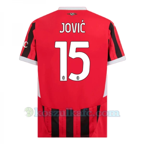 Koszulka Piłkarska AC Milan Jovic #15 2024-25 Domowa Męska