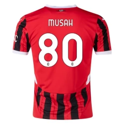 Koszulka Piłkarska AC Milan Musah #80 2024-25 Domowa Męska