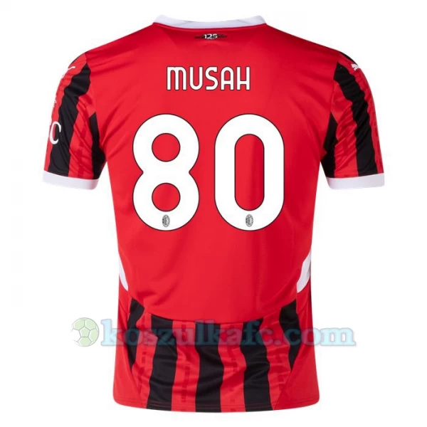 Koszulka Piłkarska AC Milan Musah #80 2024-25 Domowa Męska