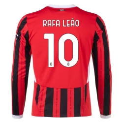 Koszulka Piłkarska AC Milan Rafa Leao #10 2024-25 Domowa Męska Długi Rękaw