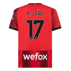 Koszulka Piłkarska AC Milan Rafael Leão #17 2023-24 Domowa Męska