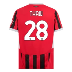 Koszulka Piłkarska AC Milan Thiaw #28 2024-25 Domowa Męska