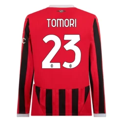 Koszulka Piłkarska AC Milan Tomori #23 2024-25 Domowa Męska Długi Rękaw
