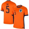 Koszulka Piłkarska Ake #5 Holandia Mistrzostwa Europy 2024 Domowa Męska