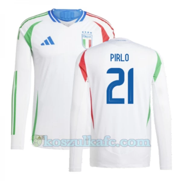 Koszulka Piłkarska Andrea Pirlo #21 Włochy Mistrzostwa Europy 2024 Wyjazdowa Męska Długi Rękaw