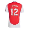 Koszulka Piłkarska Arsenal FC J. Timber #12 2024-25 Domowa Męska