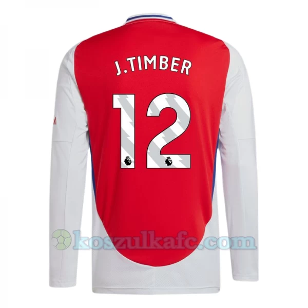 Koszulka Piłkarska Arsenal FC J. Timber #12 2024-25 Domowa Męska Długi Rękaw