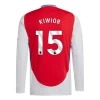 Koszulka Piłkarska Arsenal FC Kiwior #15 2024-25 Domowa Męska Długi Rękaw