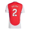 Koszulka Piłkarska Arsenal FC Saliba #2 2024-25 Domowa Męska
