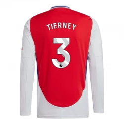 Koszulka Piłkarska Arsenal FC Tierney #3 2024-25 Domowa Męska Długi Rękaw