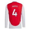 Koszulka Piłkarska Arsenal FC White #4 2024-25 Domowa Męska Długi Rękaw
