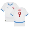 Koszulka Piłkarska Baros #9 Republika Czeska Mistrzostwa Europy 2024 Wyjazdowa Męska
