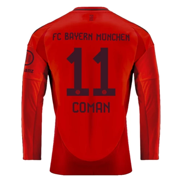 Koszulka Piłkarska Bayern Monachium Coman #11 2024-25 Domowa Męska Długi Rękaw