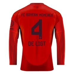 Koszulka Piłkarska Bayern Monachium De Ligt #4 2024-25 Domowa Męska Długi Rękaw