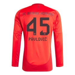 Koszulka Piłkarska Bayern Monachium Pavlovic #45 2024-25 Domowa Męska Długi Rękaw