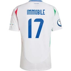 Koszulka Piłkarska Ciro Immobile #17 Włochy Mistrzostwa Europy 2024 Wyjazdowa Męska